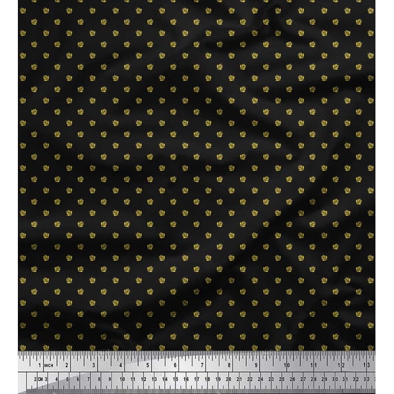 Soimoi Rayon Fabric Artistic Leaves Print Fabric by the Yard 56 Inch Wide