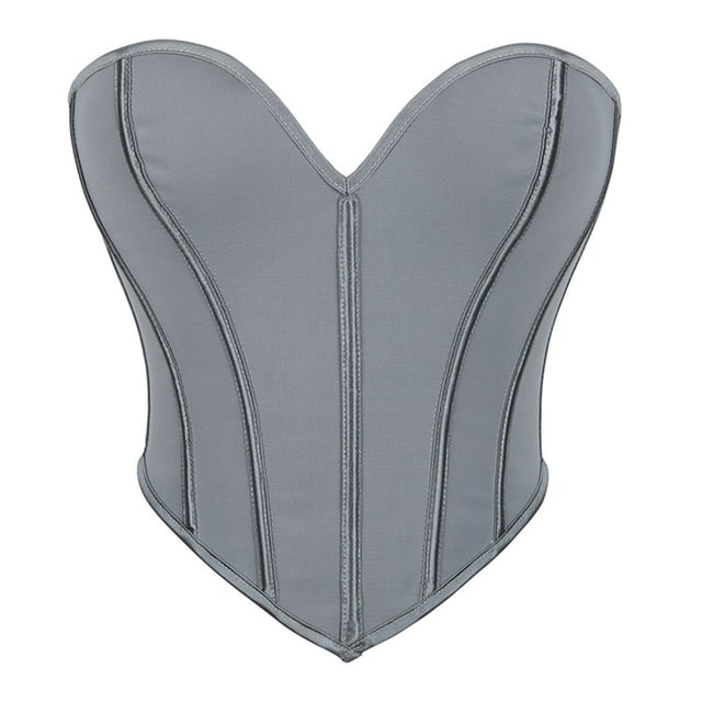 Top de poliéster para mujer, informal, con cuello liso, moldeador de cintura, corsé bajo el busto, cinturón