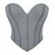 thumbnail image 1 of Top de poliéster para mujer, informal, con cuello liso, moldeador de cintura, corsé bajo el busto, cinturón, 1 of 2