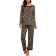 thumbnail image 1 of Pyjama à Manches Longues pour Femmes Col Rond Doux, 1 of 5
