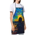 thumbnail image 3 of Fuzoiu Abstract Starry Sky Print Waterproof Apron, Kitchen Apron for Women Men Chef, Apron for Christmas Dinner Party Cooking Baking Crafting House Cleaning Kitchen, 3 of 7
