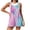 Blue, variant on Iyufng Womens Rompers Printed Sleeveless Adjustable Straps Romper Summer Casual Shortalls