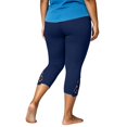thumbnail image 5 of Asgosdo Women Plus Size Lace Hem Capri Leggings High Waist Stretch Solid Casual Cropped Pants, 5 of 5