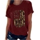 thumbnail image 1 of Camiseta de mujer Camisetas divertidas y lindas de manga corta Camiseta con estampado de bandera del Día de la Independencia Tops Blusa Regalo para mujer Pompotops hfajkhk130547, 1 of 7
