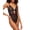 Jet Black, variant on Adore Me Laylia Unlined Crotchless Women's Lingerie Plus and Regular Sizes
