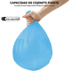 thumbnail image 3 of 5 volúmenes de pequeñas bolsas de basura 200 duraderos 4 galones bolsas de basura pequeñas Oficina Familiar Cocina Baño dormitorio Bolsillo de basura interior (azul), 3 of 5