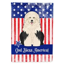 Carolines Treasures BB3091GF Patriotic USA Old English Sheepdog Garden Size Flag