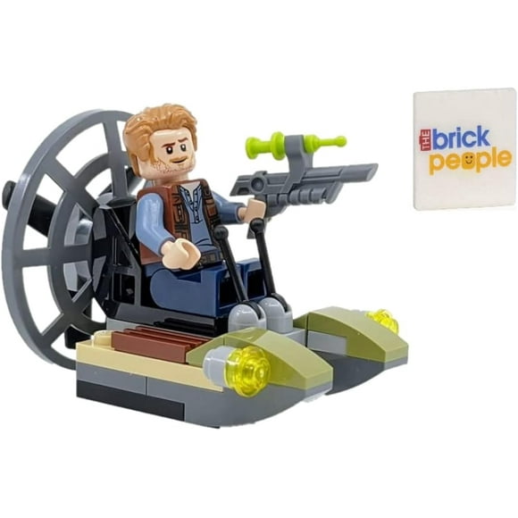 LEGO Monde Jurassique Owen : avec Aéroglisseur et Pistolet Tranquillisant
