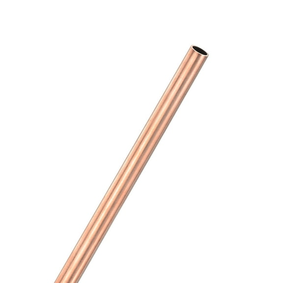 Uxcell 1-Pack Copper Round Tube, 10mm OD 1mm Thick 300mm Length Straight Pipe Tubing