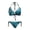 Teal Geode Resin Art Pattern, variant on Uourmeti Teal Gold Marble Halter Triangle Bikini Set - Sexy Tie Side Two Piece Swimsuit with Cutout Design for Beach Vacation & Pool Days