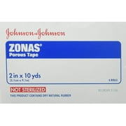 6-Pack J&J 005106 Zonas Porous Tape, 2 in. x 10 yds (Set of 6 Rolls)