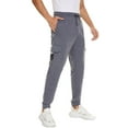 thumbnail image 5 of Geeksport Men's Fleece Winter Pants Sherpa Lined Active Joggers Sweatpants Drawstring Zipper Pockets Elastic Gray M, 5 of 6
