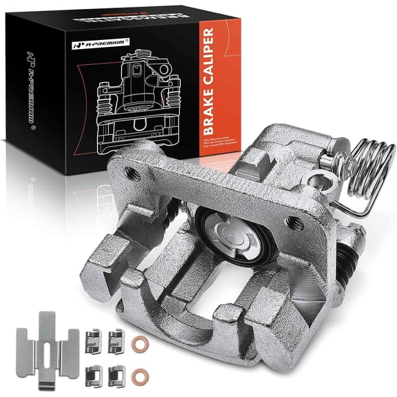 A-Premium Disc Brake Caliper Assembly with Bracket Compatible with Ford Mustang 1994-1998 Rear Passenger Side
