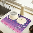 thumbnail image 2 of Yayeee Drying Mat for Kitchen Counter Dishes Microfiber Coffee Decorative Pad, Gradient Love, 2 of 9