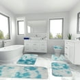 thumbnail image 4 of Blueek Mixed Colors Bath Mats Set - 5Pcs Toilet Mats, 16"x24" Soft Non-Slip Bathroom Rugs, Thick Water Absorbent & Machine Washable, 4 of 6