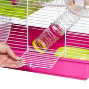 Ferplast Laura Small Hamster Cage, Fun & Interactive Cage Measures 18.11L x 11.61W x 14.8H & Includes All Accessories