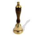 thumbnail image 1 of Solid Brass 6" School bell with Wooden Handle Hand Bell Multipurpose Call Service Bells High Polished Metal, 1 of 4