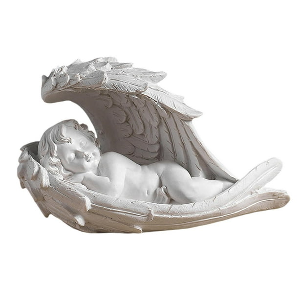 Estatua de querubines, figura de ángel, decoración de jardín, escultura, adorno, artesanía, boda Los 21x10x13cm
