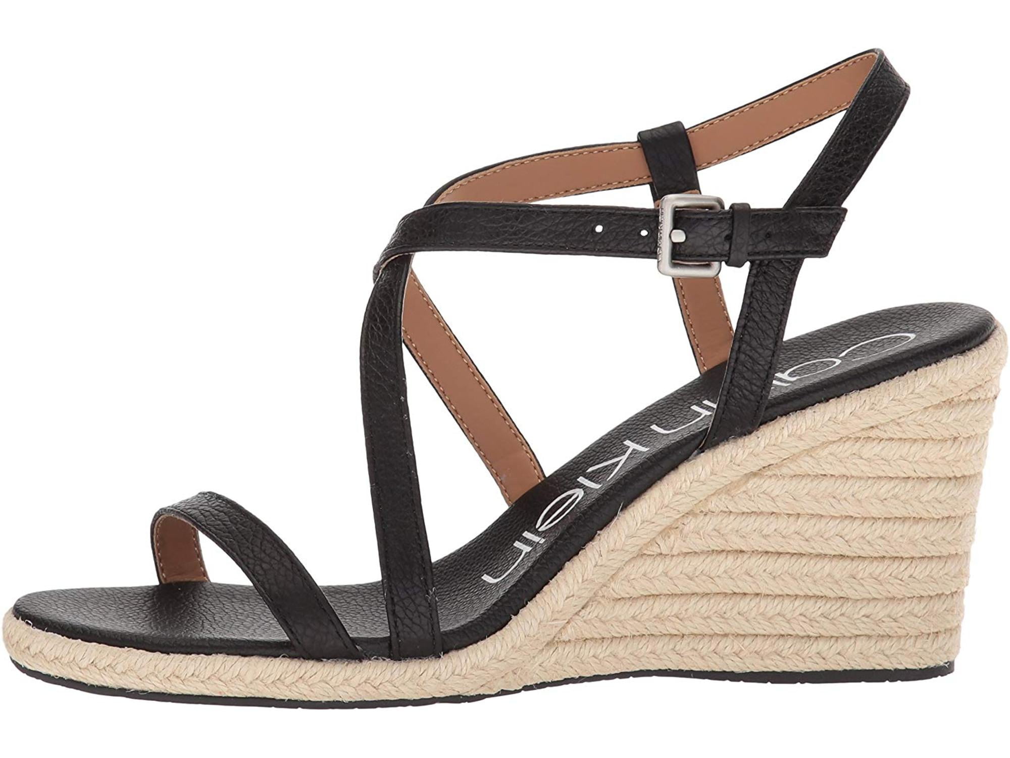 calvin klein women's bellemine espadrille wedge sandal