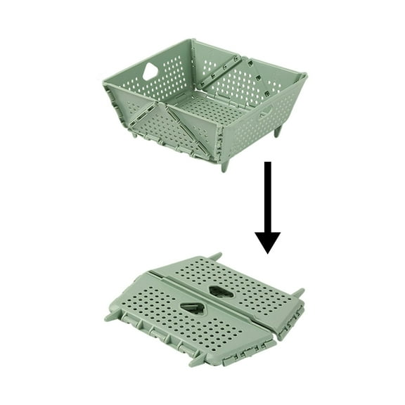 Foldable Colander and Strainer Basket, Collapsible Kitchen Colander for Pasta, Fruits, Vegetables, Space-Saving Drain Bowl, Dishwasher Safe BPA-Free Food Strainer