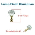 thumbnail image 4 of Aspen Creative 24007-21 Light Green Faceted Crystal Lamp Finial in Brass Plated Finish, 2-1/4" Tall (1 Pack), 4 of 7