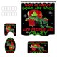 thumbnail image 2 of Juego de decoración de baño de Grinch Juego de cortina de ducha navideña con alfombrilla: cuatro piezas de poliéster impermeables para una decoración de baño alegre y navideña. Juego de baño navideño, 2 of 3