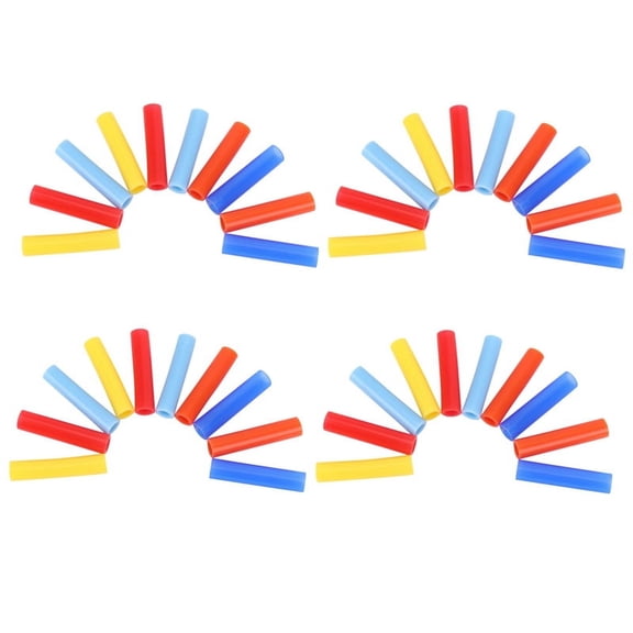 40pcs Assorted Colors Reusable Silicone Straws Tips Covers for 0.24inch 6mm Stainless Steel Drinking Straw