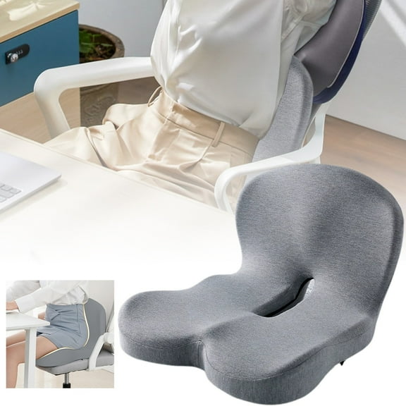 Ergonomic Memory Foam Car Seat Cushion with Lumbar Support Backrest and Integrated Seat Pad for Driving Comfort