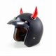 thumbnail image 2 of 2 cuernos de diablo con ventosas (casco no incluido), motocicleta todoterreno, decoración de casco todoterreno, accesorios de plástico, rojo, 2 of 3