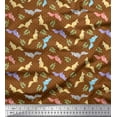 thumbnail image 1 of Soimoi Viscose Chiffon Fabric Dot,Leaves & Fox Animal Print Fabric by the Yard 42 Inch Wide, 1 of 1