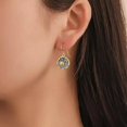 thumbnail image 4 of CHAO Pendientes colgantes vintage de viento bohemio, collar con patrón de sol y luna, el mejor regalo para el día de San Valentín dorado, 4 of 4