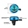 thumbnail image 3 of WIRESTER Bicycle Bell Aluminum Alloy Mini Bike Bell With Ring Horn Accessories for Adults Men Women Kids Girls and Boys - Blue Anchor Wood, 3 of 7