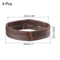 thumbnail image 2 of 4uds PU Cuero Bucles Reemplazo Retención Anillo Guardián para 21mm Ancho Reloj Banda, Oscuro Marrón Unique Bargains Multi herramientas, 2 of 5