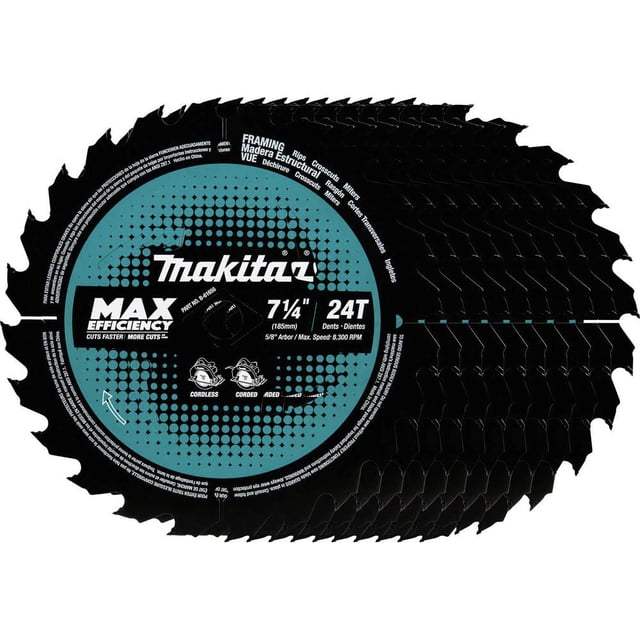 Hoja de sierra circular Makita B-61656-10 24T con punta de carburo