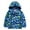 Blue, variant on KYAIGUO Toddler Boys Girls Rain Jackets Kids Lightweight Waterproof Hooded Jackets Coat Fashion Print Long Sleeve Jacket Raincoats Sized 3-10T