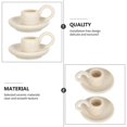 thumbnail image 3 of 2Pcs Nordic Style Desktop Decor Ceramic Candle Holder Elegant Candlestick, 3 of 4