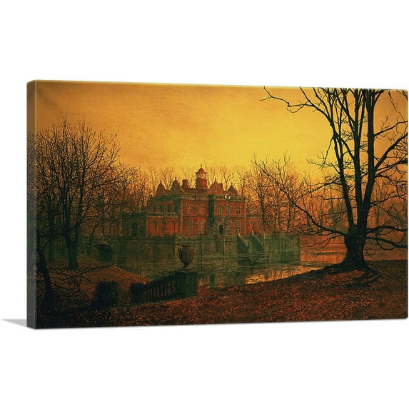 ARTCANVAS The Haunted House Canvas Art Print by John Atkinson Grimshaw - Size: 40" x 26" (0.75" Deep)