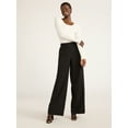 thumbnail image 2 of Scoop Women’s and Women's Plus Ultimate Crepe Wide Leg Trousers, 32", 32.5", and 34" Inseams, Sizes 0-28, 2 of 6