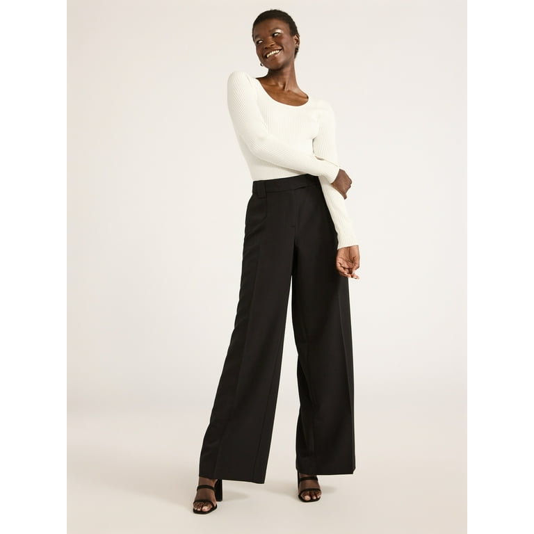 Scoop Women's and Women's Plus Ultimate Crepe Wide Leg Scoop Women's and Women's Plus Ultimate Crepe Wide Leg