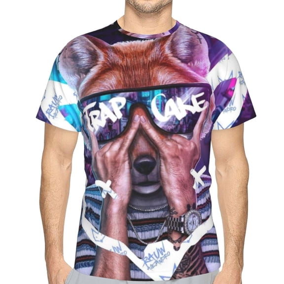 Rauw Alejandro Unisex 3d Pattern Printed Short Sleeve T-Shirts Casual Graphics Tees Small