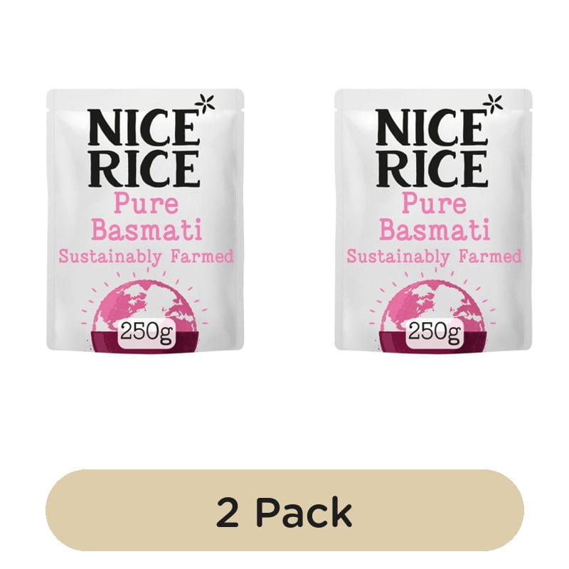 Nice Rice Pure Basmati Microwave Rice 250g, British Import (Pack of 2)
