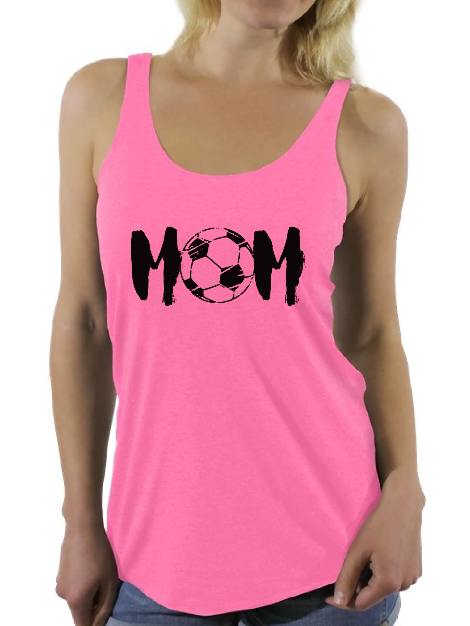 Awkward Styles Women's Soccer MOM Mothering Graphic Racerback Tank Tops