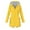 Yellow, variant on Aoujea Raincoats for Women with Hood Women Solid Color Rain Jacket Outdoor Hooded Windproof Loose With Pocket Coat on Clearance Black L