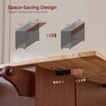 thumbnail image 4 of ZIVACATE Walnut 54" Rolling Kitchen Island Cart with Storage, Large Kitchen Cart with Folding Drop Leaf Breakfast Bar, Wood Island Table for Kitchen with 3 Drawers and Spice Rack & Towel Rack, Brown, 4 of 8