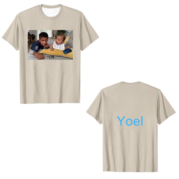 Custom Printed Men's T-Shirt Text and Photo Design Uni Streetwear Tee for Casual Daily Wear