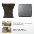 thumbnail image 5 of CHITA 5-Piece Outdoor Wicker Patio Furniture Set with Swivel Glider Chair, Outdoor Gray Wicker Chair and Ottoman with Cream Cushion, Brownish Gray, 5 of 16