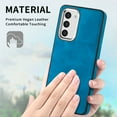 thumbnail image 4 of Nalacover Slim Case for Samsung Galaxy S22 Case, Skin Friendly PU Leather Soft Lining Cover, Lightweight TPU Shockproof Plating Buttons Lens Protection Case for Samsung Galaxy S22, Blue, 4 of 9