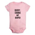 thumbnail image 2 of iDzn Buddy Change My Diaper Funny Rompers For Babies, Newborn Baby Unisex Bodysuits, Infant Jumpsuits, Toddler 0-24 Months Kids One-Piece Oufits, 2 of 5