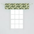 thumbnail image 2 of Ambesonne Banana Leaf Window Valance, Caribbean Vintage, 54" X 12", Pale Green Dark Green, 2 of 3