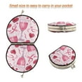 thumbnail image 3 of Portable Makeup Mirror Travel Mirror Compact Folding Mirrors Small for Women Beauty Accessories Red Heart-shaped Bubbles, 3 of 7